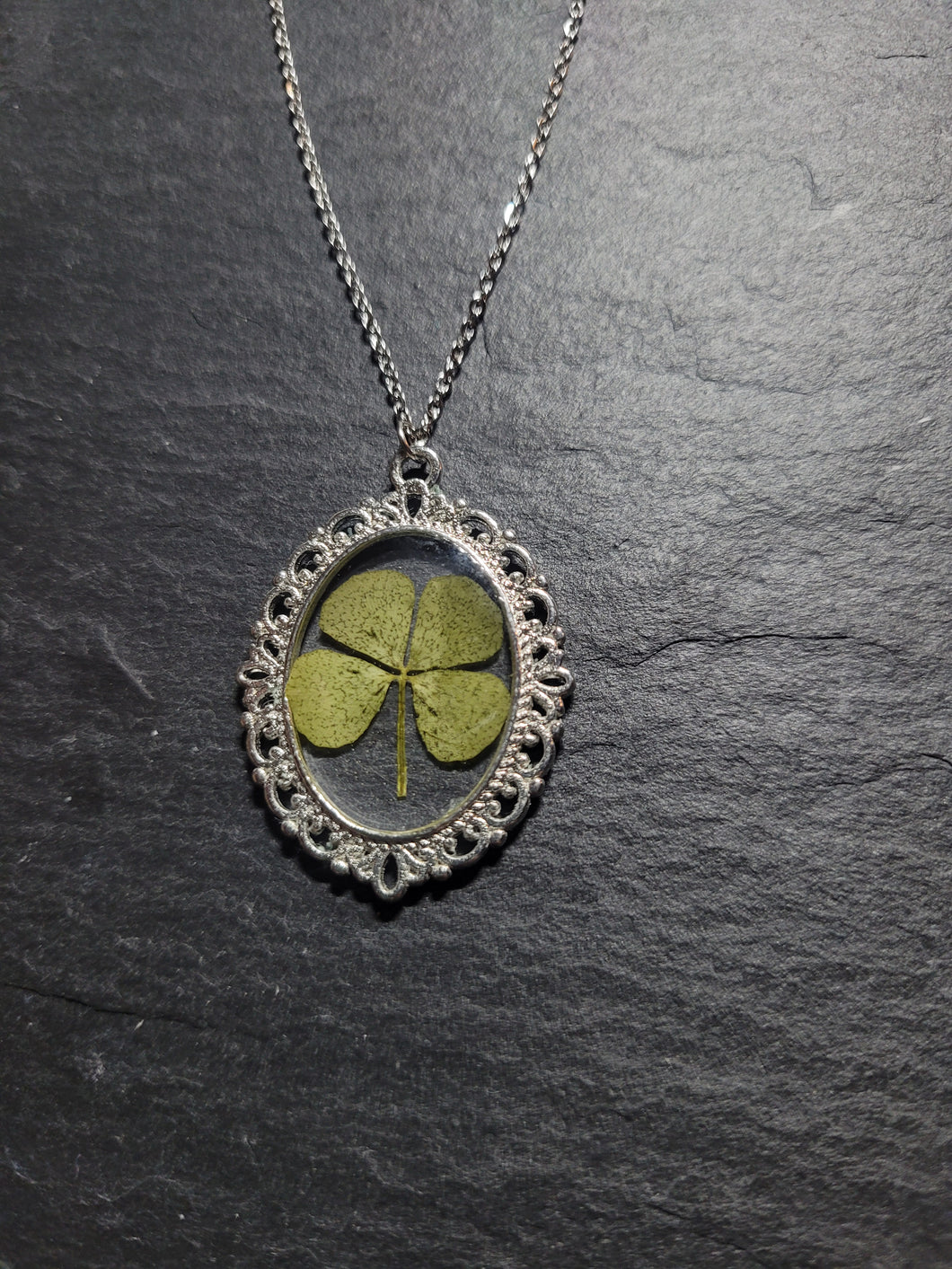 Real Four Leaf Clover Necklace