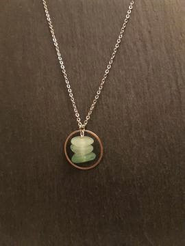 Triple Sea Glass Necklace