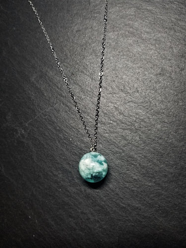 Large Blue Sky Necklace - Silver