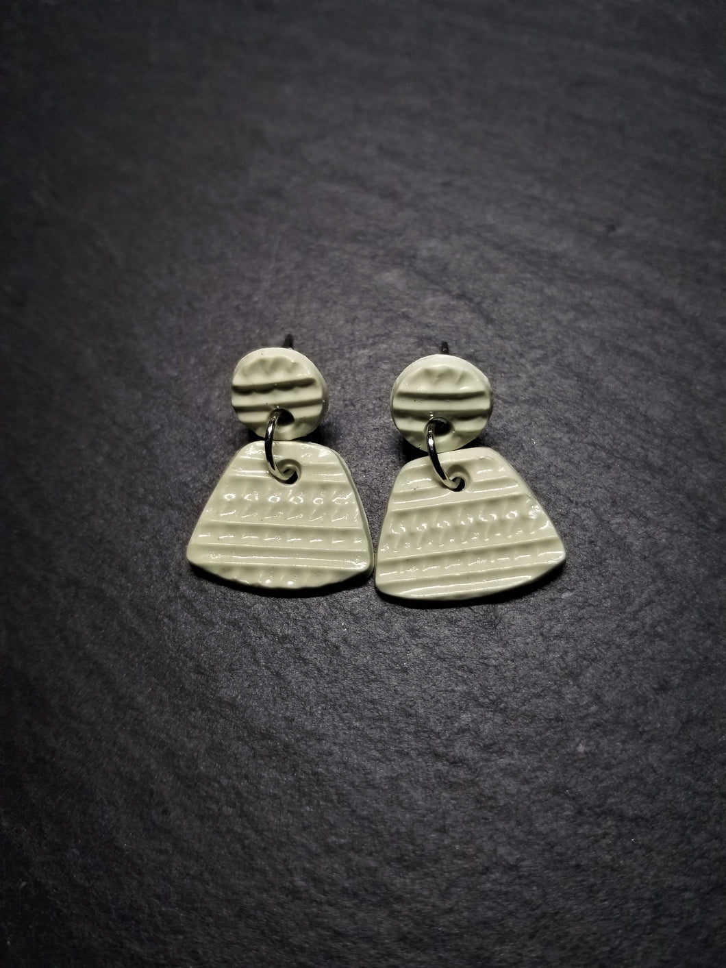 Light Green Clay Earrings