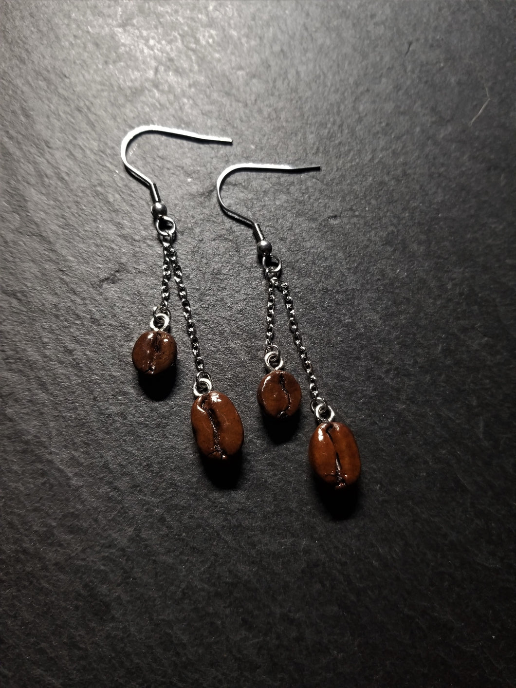 Double Coffee Bean Earrings