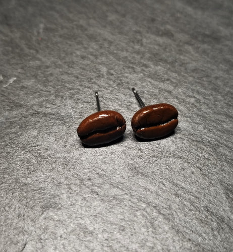 Coffee Bean Stud Earrings