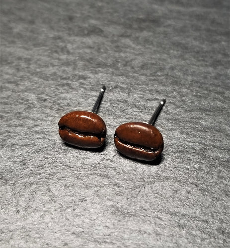 Coffee Bean Stud Earrings