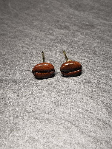 Coffee Bean Stud Earrings